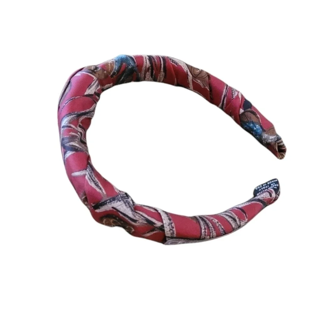 Vintage Christian Dior Silk Men's Tie Upcycled Headband - Picture 4 of 5